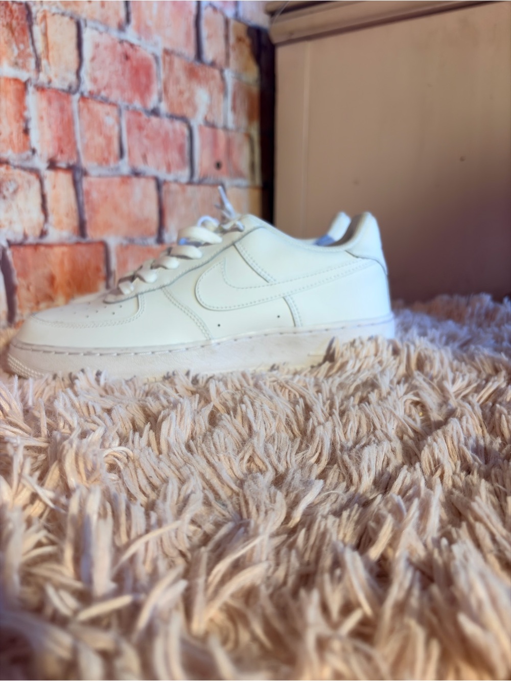 White Nike Air Force 1 grade school *No box* - Picture 3 of 6